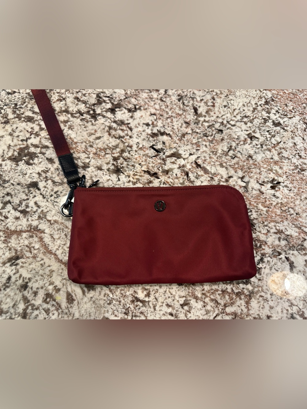 Lululemon Burgundy Wristlet Pouch - Picture 2 of 8